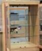 2 Door Timber Display Cabinet. Has 2 door storage at the bottom . Dimensions 1000W x 400D x 2010H mm. - 4