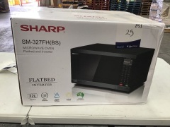 Sharp Inverter Flatbed Microwave SM327FHS - Black Stainless Steel - 2