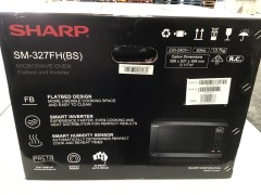 Sharp Inverter Flatbed Microwave SM327FHS - Black Stainless Steel - 3