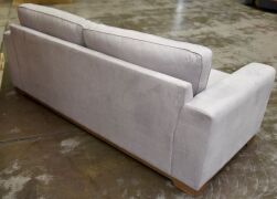 3 Seater Light Grey Fabric Sofa - Dimensions 2250W x 890D x 910Hmm. - 4