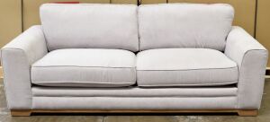 2 Seater Light Grey Fabric Sofa - Dimensions 1840W x 890D x 910Hmm.