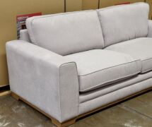 2 Seater Light Grey Fabric Sofa - Dimensions 1840W x 890D x 910Hmm. - 2