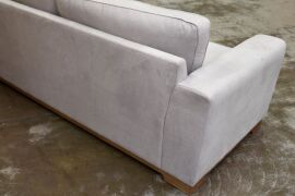 2 Seater Light Grey Fabric Sofa - Dimensions 1840W x 890D x 910Hmm. - 3