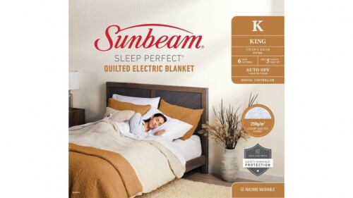 Sunbeam Sleep Perfect Quilted King Electric Blanket BLQ5471