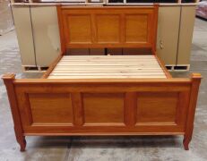 Timber Queen Size Bed with slat base - Dimensions 1660W x 2150L mm