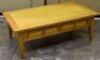2 Drawer Timber Coffee Table - Dimensions 1350W x 750D x 470H mm - 3