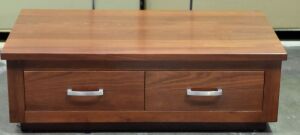 2 Drawer Timber Coffee Table - Dimensions 1250W x 650D x 400H mm