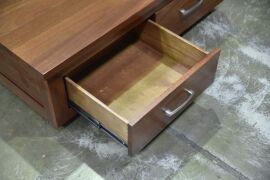 2 Drawer Timber Coffee Table - Dimensions 1250W x 650D x 400H mm - 4