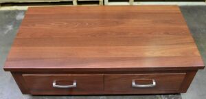 2 Drawer Timber Coffee Table - Dimensions 1250W x 650D x 400H mm - 5