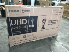 Hisense 75 Inch A7HAU 4K UHD LED LCD Smart TV 75A7HAU - 4