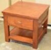 Single Drawer Bedside Table - Dimensions 650W x 650D x 600Hmm - 3