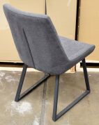 2 x Grey Fabric with metal base dining chairs - Dimensions 500W x 500D x 930H mm - 3