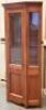 Timber Corner Display Cabinet with 2 x glass shelves with a built in down light and under storage area. Dimensions 540 x 540 x 2060H mm - 3