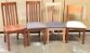 4 x Assorted Timber Dining Chairs. Different colours, styles, and sizes - Refer to images