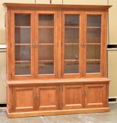 Timber & Glass wall unit/Display cabinet - Dimensions 2000W x 500D x 2060H mm