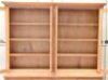 Timber & Glass wall unit/Display cabinet - Dimensions 2000W x 500D x 2060H mm - 2