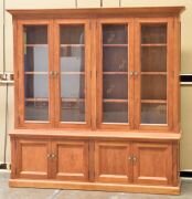 Timber & Glass wall unit/Display cabinet - Dimensions 2000W x 500D x 2060H mm - 5