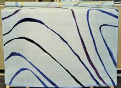 Italtex Swirl design rug - Size 160 x 230 - Colours White/Blue/Black - Design : Swirl - 3