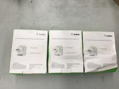 3x Belkin USB-C Wall Charger 20W + USB-C Cable with Lightning Connector - 3