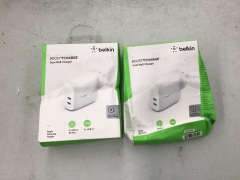 2x Belkin Boost Charge Dual Wall Charger - 2