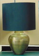 Pair of Matching Mayfield 1127 Bedside lamps. Beatn Brass Base with Black large shades - 4