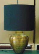 Pair of Matching Mayfield 1127 Bedside lamps. Beatn Brass Base with Black large shades - 5
