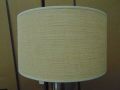 Mayfield 203A Ash Timber base lamp with Vanilla Hessian Shade - 3