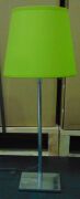 Pair of matching Mayfield 756a bedside lamps. Chrome square base with chrome upright, lime green shade - 3
