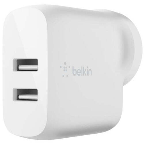 3x Belkin Dual USB-A Wall Charger 24W