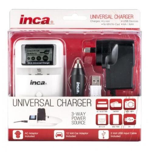 3x Inca Universal Charger 3-Way Power Source