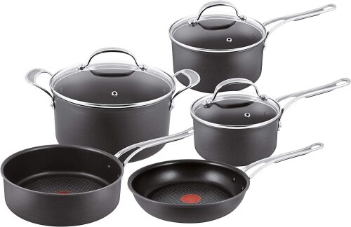 Tefal Jamie Oliver 5 Piece Hard Anodised Induction Set H902S544