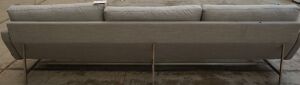 Lissoni 3 seater sofa with armrests, two blemishes on rear of lounge. - 2