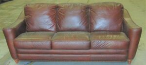 Calia Italian Leather lounge Suite ( Brown) Replacement Value $14,000 - 2