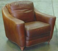 Calia Italian Leather lounge Suite ( Brown) Replacement Value $14,000 - 3