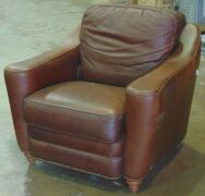 Calia Italian Leather lounge Suite ( Brown) Replacement Value $14,000 - 4