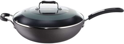 Tefal A6369444 Tefal Hard Anodised Specialty 32cm Wok Pan + lid