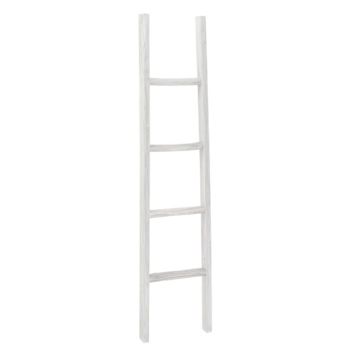 Deans Fir Wood 37x150cm Ladder Rack, White Wash