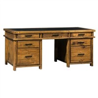 Astwood Distressed Pine Timber 180cm Writing Desk