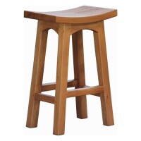 Showa Mahogany Timber Counter 67cm Stool, Caramel 46cm W x 30cm D x 67cm H