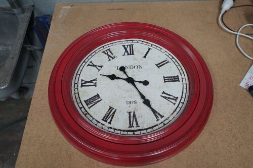 Red London 1878 Wall Clock