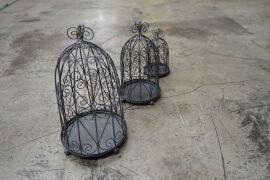 Set of Three Wire Birdcage Dome - 2