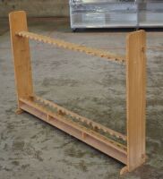Unbranded Wooden Fishing Rod Stand Holds 42 Rods (Fishing Rods Not Included)
