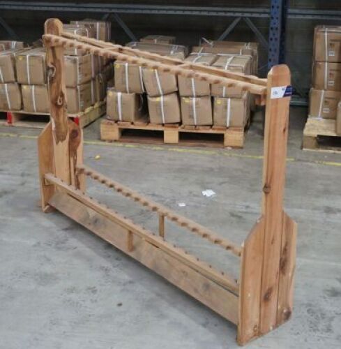 Wooden Fishing Rod Holder Unbranded