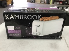 Kambrook A Perfect Fit 4 Slice Wide Slot Toaster - White KTA140WHT - 4