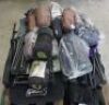 pallet of assorted camping chairs and sleeping bags - 2