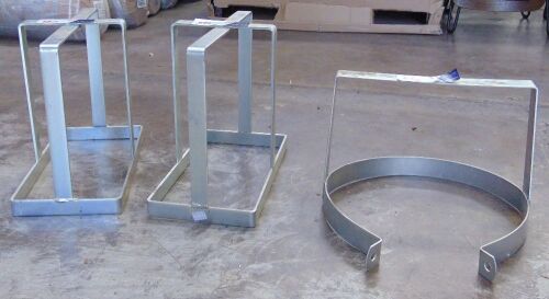 2 x Stainless Steel Jerry Can and 1 x LPG Gas Bottle Holder