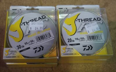 Daiwa - J-Thread Fluorocarbon Leader Line 20Lb 4 Pack Combo<p>Note: Items were part of insurance claim pertaining to transit damage. Sold as is. May contain faults\damages.