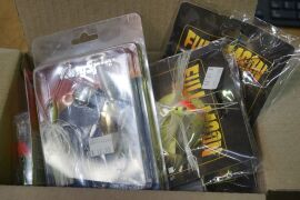 Box of Assorted Fishing Lures comprising of Full moon spinners and King Spin<p>Note: Items were part of insurance claim pertaining to transit damage. Sold as is. May contain faults\damages.