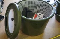 Live Bait Bucket with Assorted Tackle, Lures and hooks