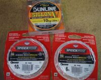 Spiderware Code Red Raid Line x 2 + 1 x Sunline Siglow V Fishing Line pack combo